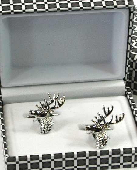 Christmas Stag Cufflinks   Stag Cufflinks C 1 